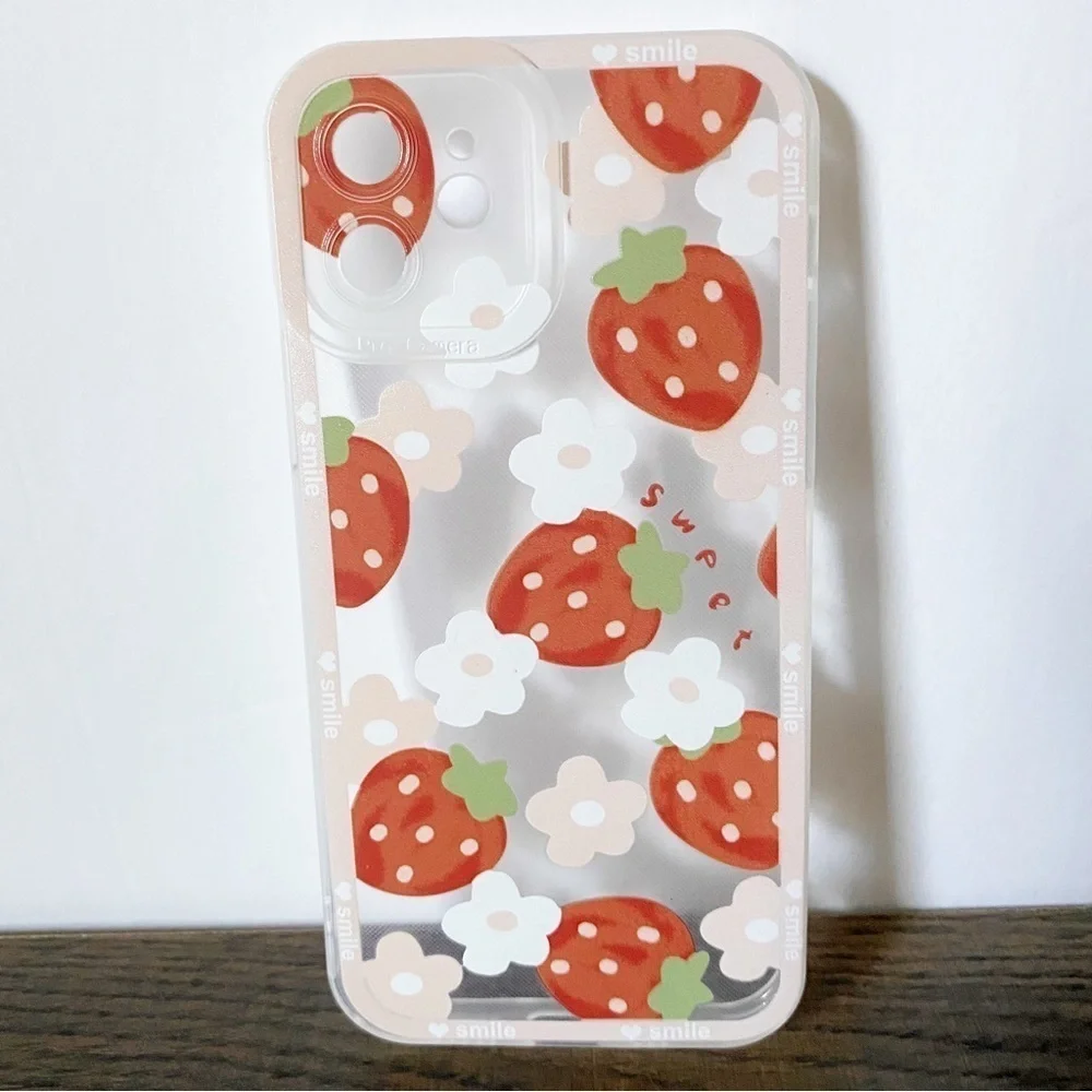 Strawberry Flower iPhone 12 Phone Case